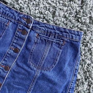 TopShop Moto Denim Mini Skirt